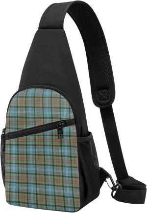 Crossbody Sling Backpack Paisley District Tartan Shoulder Chest Bag Daypack for Traveling Sport