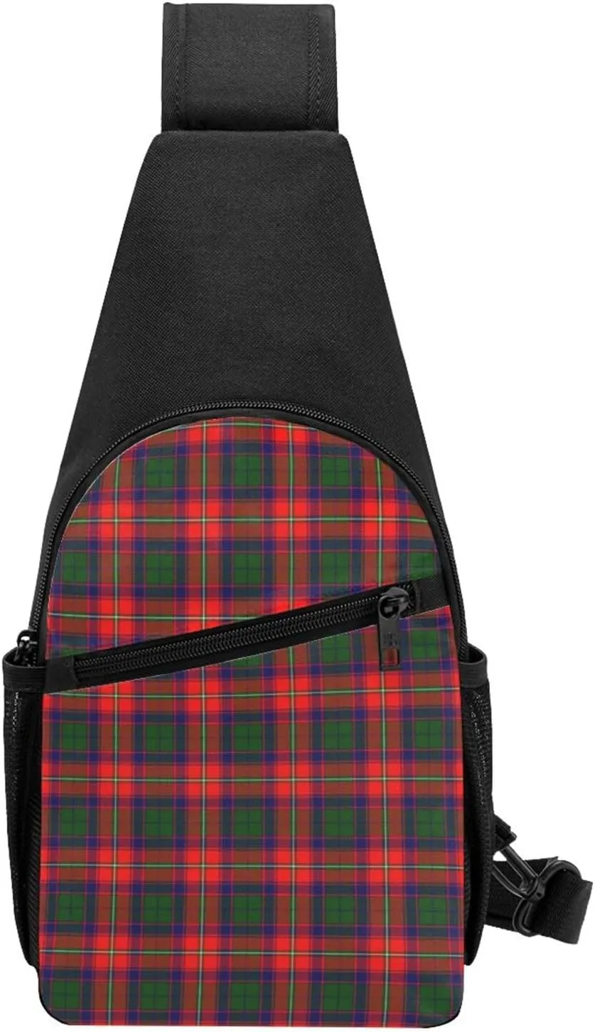 Crossbody Sling Backpack Roxburgh District Tartan Shoulder Chest Bag Daypack for Traveling Sport