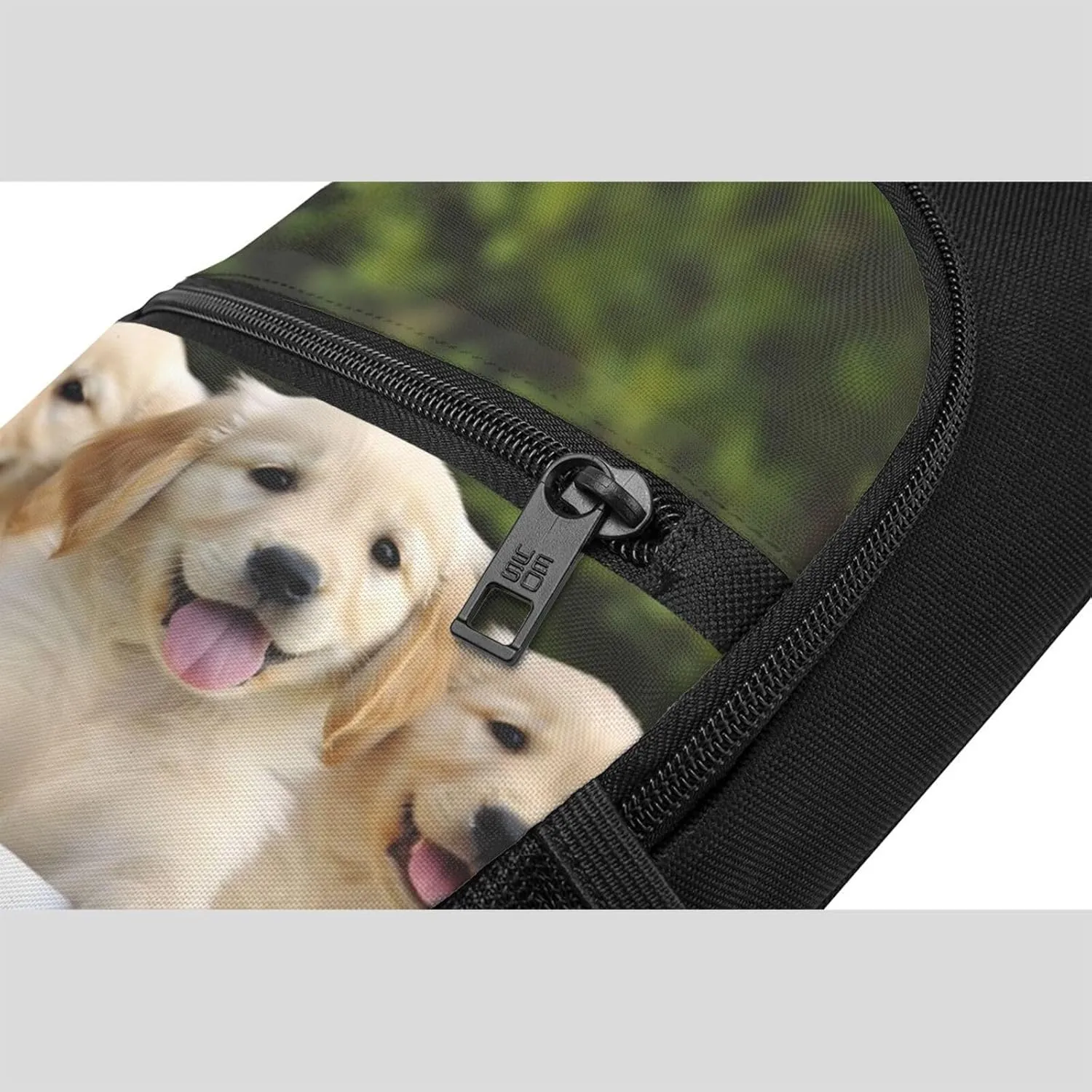Crossbody Sling Backpack Sling Bag for Men Women Cross Chest Bag Shoulder Bag Golden Retriever Puppies Travel Hiking Daypack
