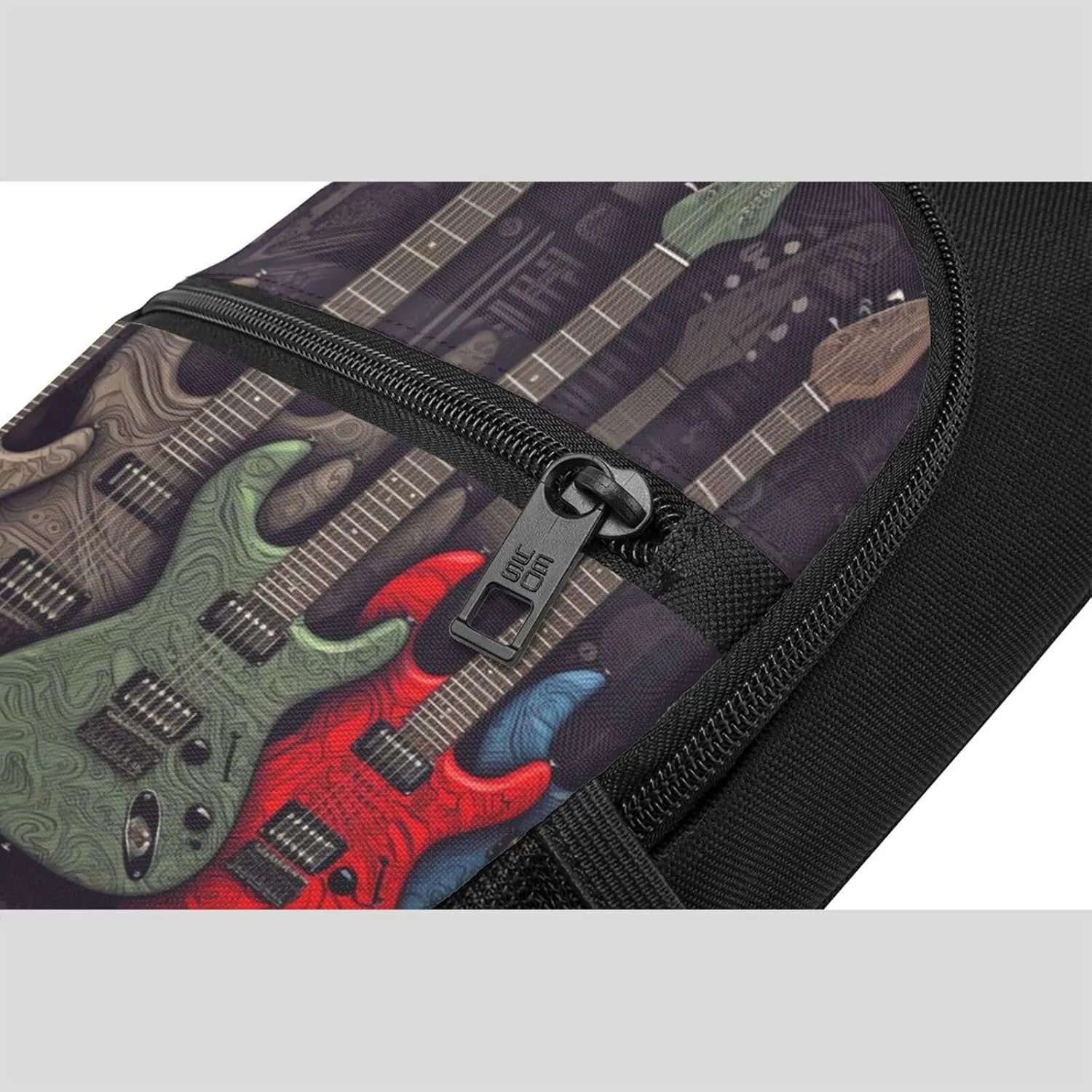 Crossbody Sling Backpack Sling Bag for Men Women Cross Chest Bag Shoulder Bag Guitar pattern Travel Hiking Daypack