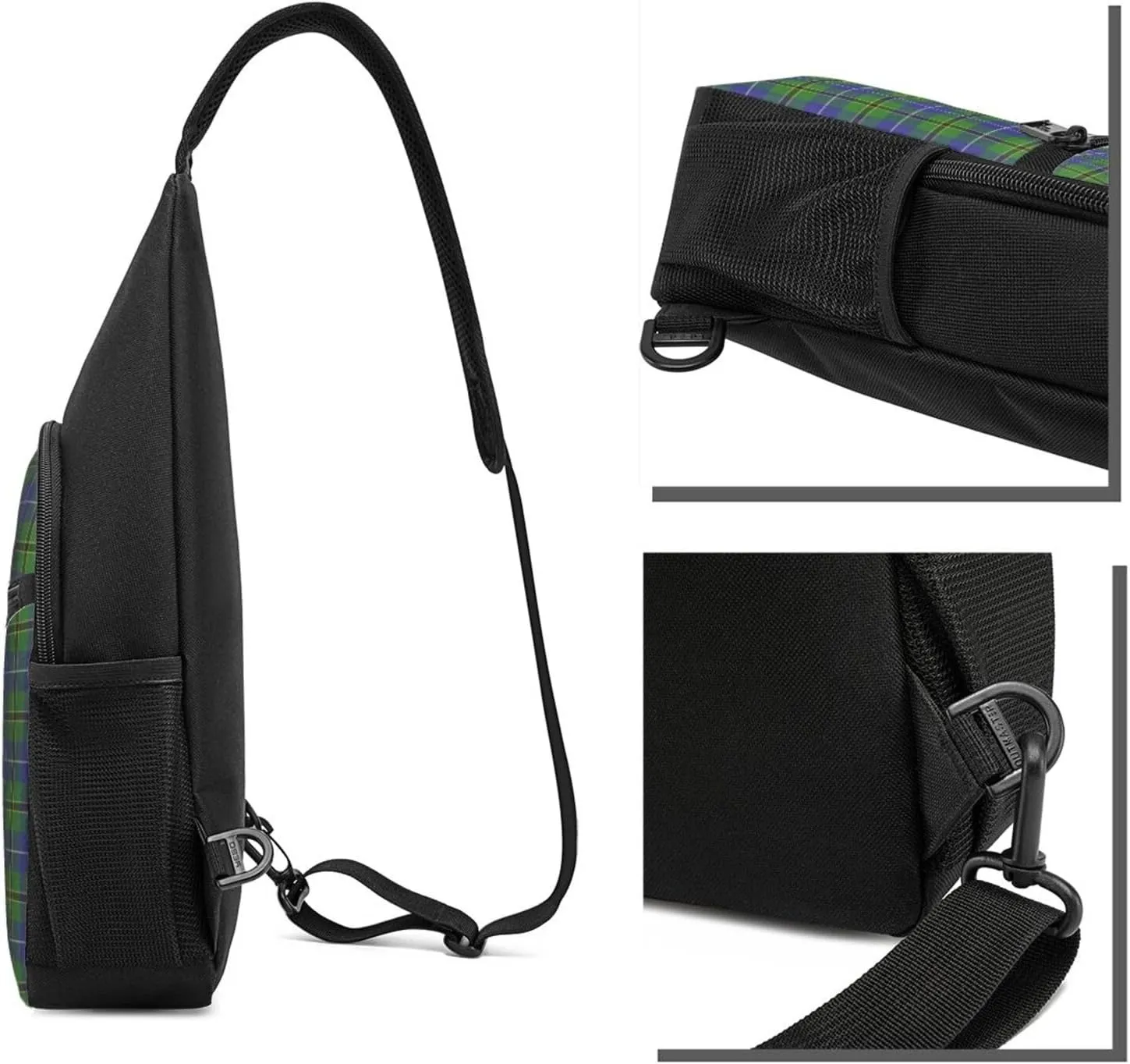 Crossbody Sling Backpack Turnbull Hunting Tartan Shoulder Chest Bag Daypack for Traveling Sport