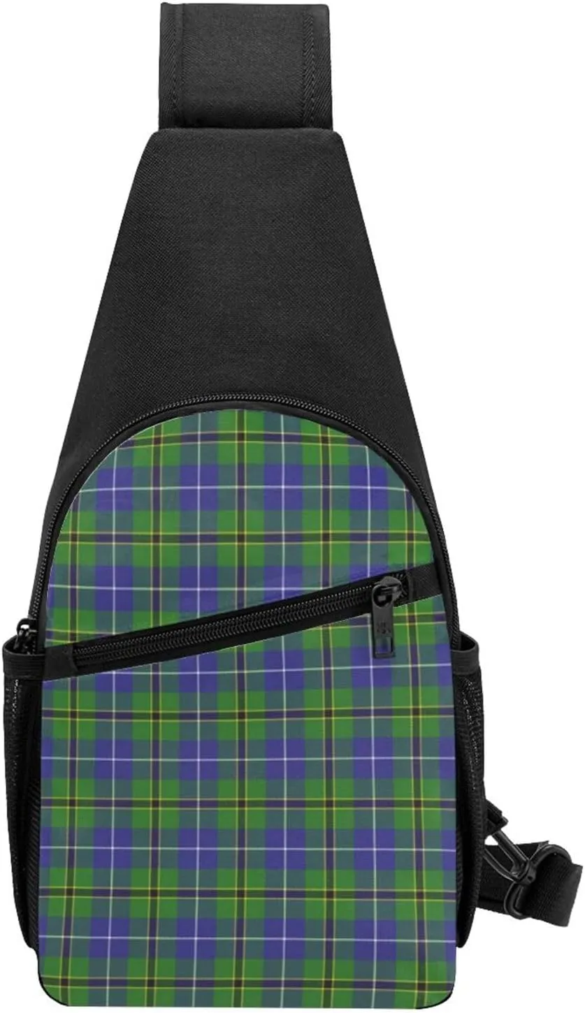 Crossbody Sling Backpack Turnbull Hunting Tartan Shoulder Chest Bag Daypack for Traveling Sport