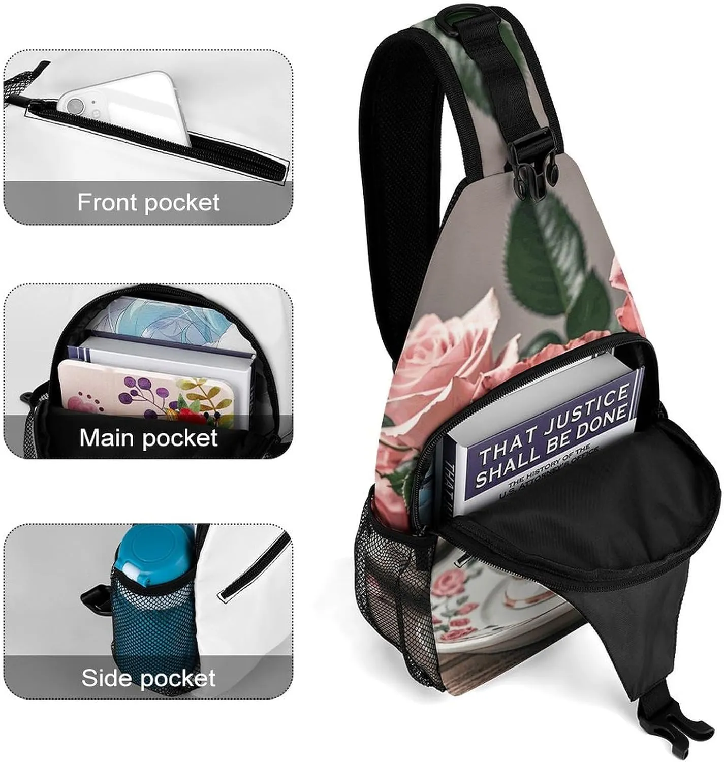 Crossbody Sling Bag Red Pandas Backpack Sling Bag Travel Hiking Chest Bag Shoulder Bag Daypack