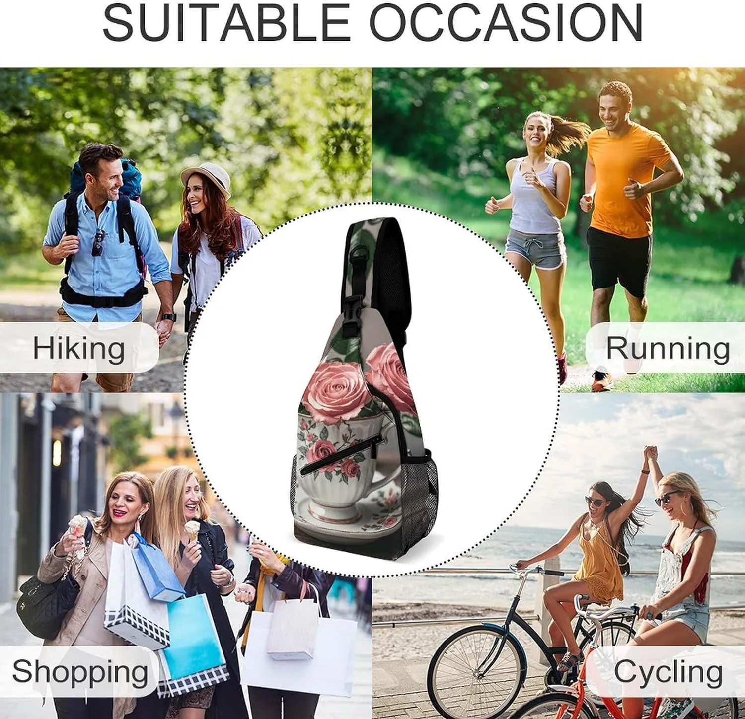 Crossbody Sling Bag Red Pandas Backpack Sling Bag Travel Hiking Chest Bag Shoulder Bag Daypack