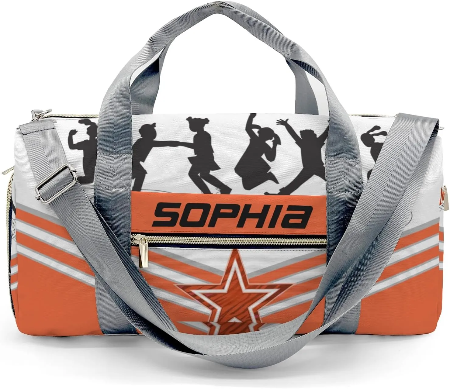 Custom Adult Duffel Bag Jumping Trampoline Orange Athlete Multi-Function Travel Bag Travel Light: The Best Lightweight Bags for Fitness Enthusiasts