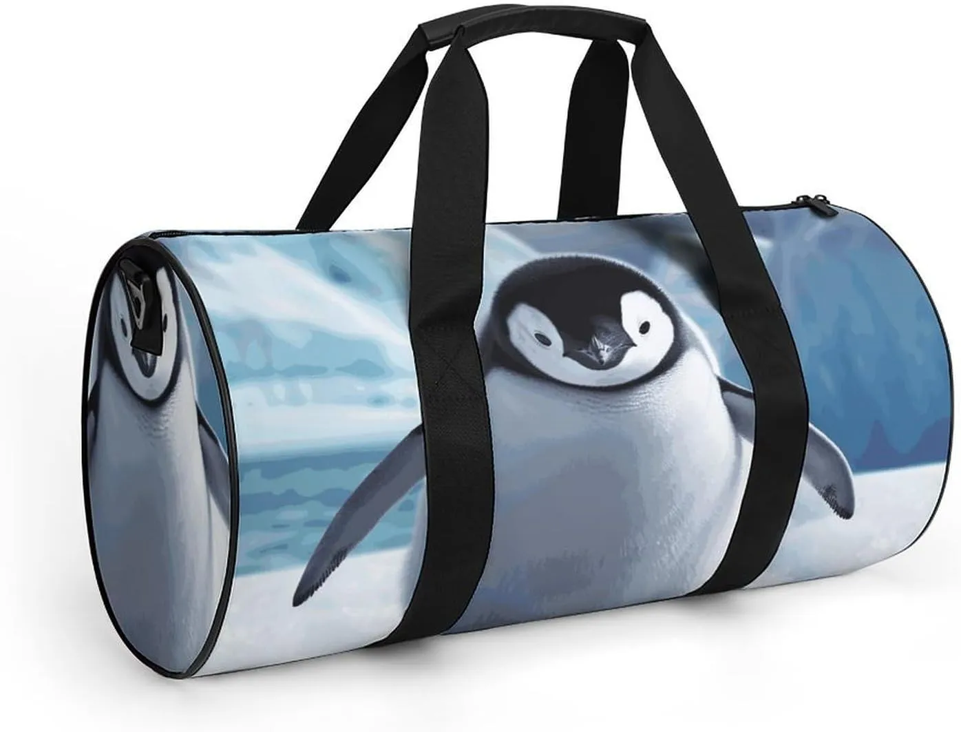 Cute Penguins Gym Bag Small Travel Duffle Bag with Compartment Carry On Weekender Bag for Women Men