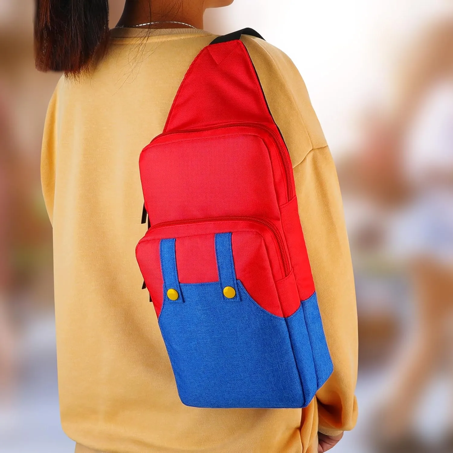 Cute Travel Bag for Nintendo Switch/Lite/OLED, Portable Small Sling Crossbody Shoulder Carrying Storage Backpack for NS Consolo, Charging Dock, Joy-Cons, Accessories for Men, Women
