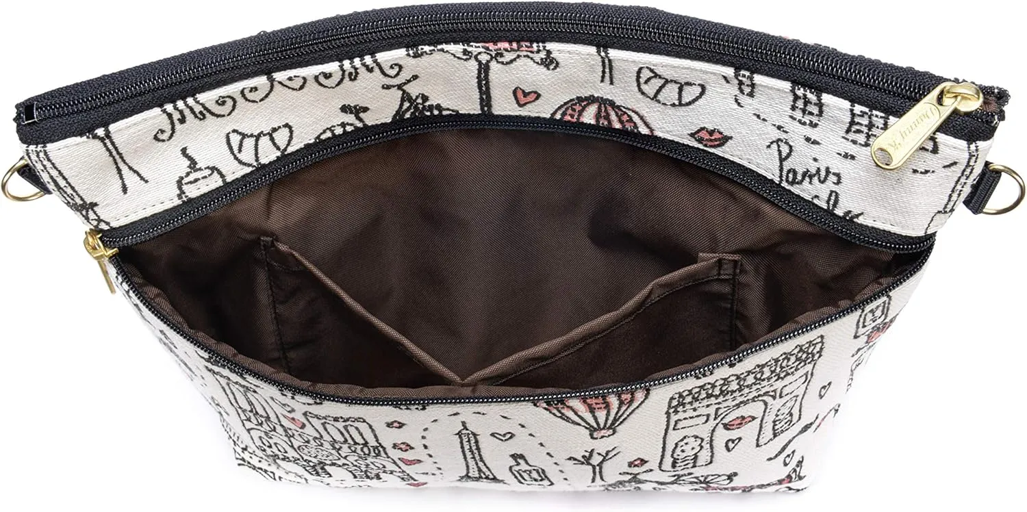Danny K. Women's Tapestry Bag Shoulder Handbag, Large Zipper Purse Handmade in the USA