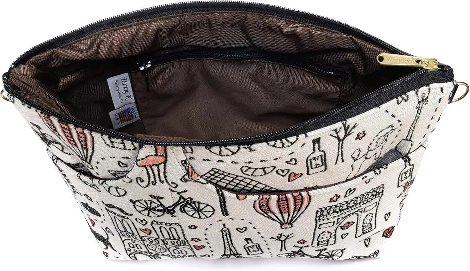 Danny K. Women's Tapestry Bag Shoulder Handbag, Large Zipper Purse Handmade in the USA