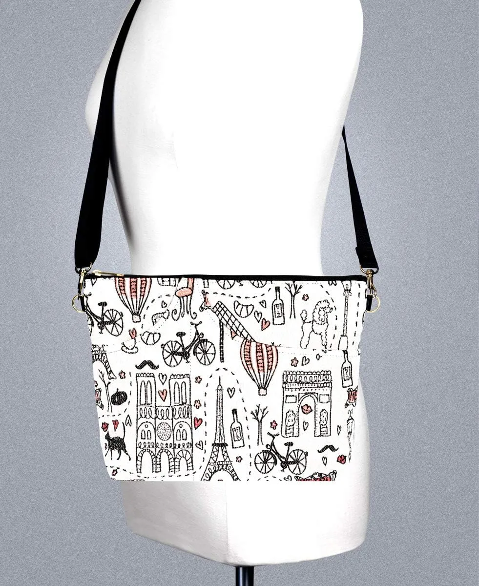 Danny K. Women's Tapestry Bag Shoulder Handbag, Large Zipper Purse Handmade in the USA