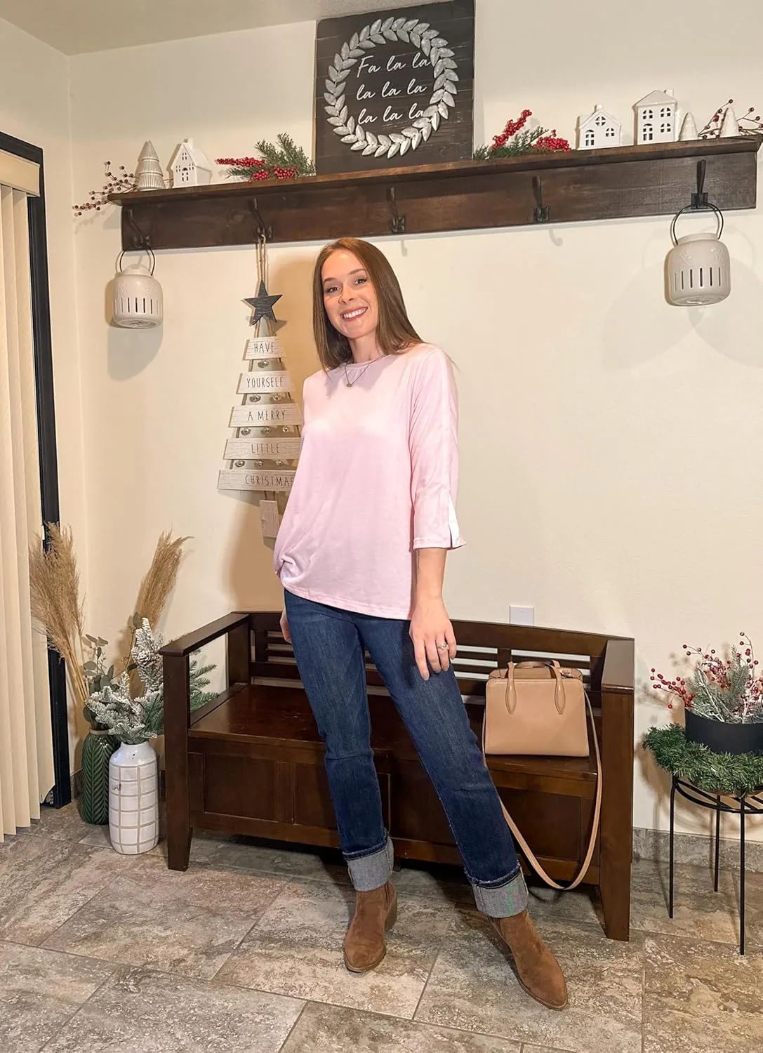 Deyeek Post Shoulder Surgery Shirts for Women Tear Away 3/4 Tops After Rotator Cuff Shirts Chemo Port Adaptive Clothing