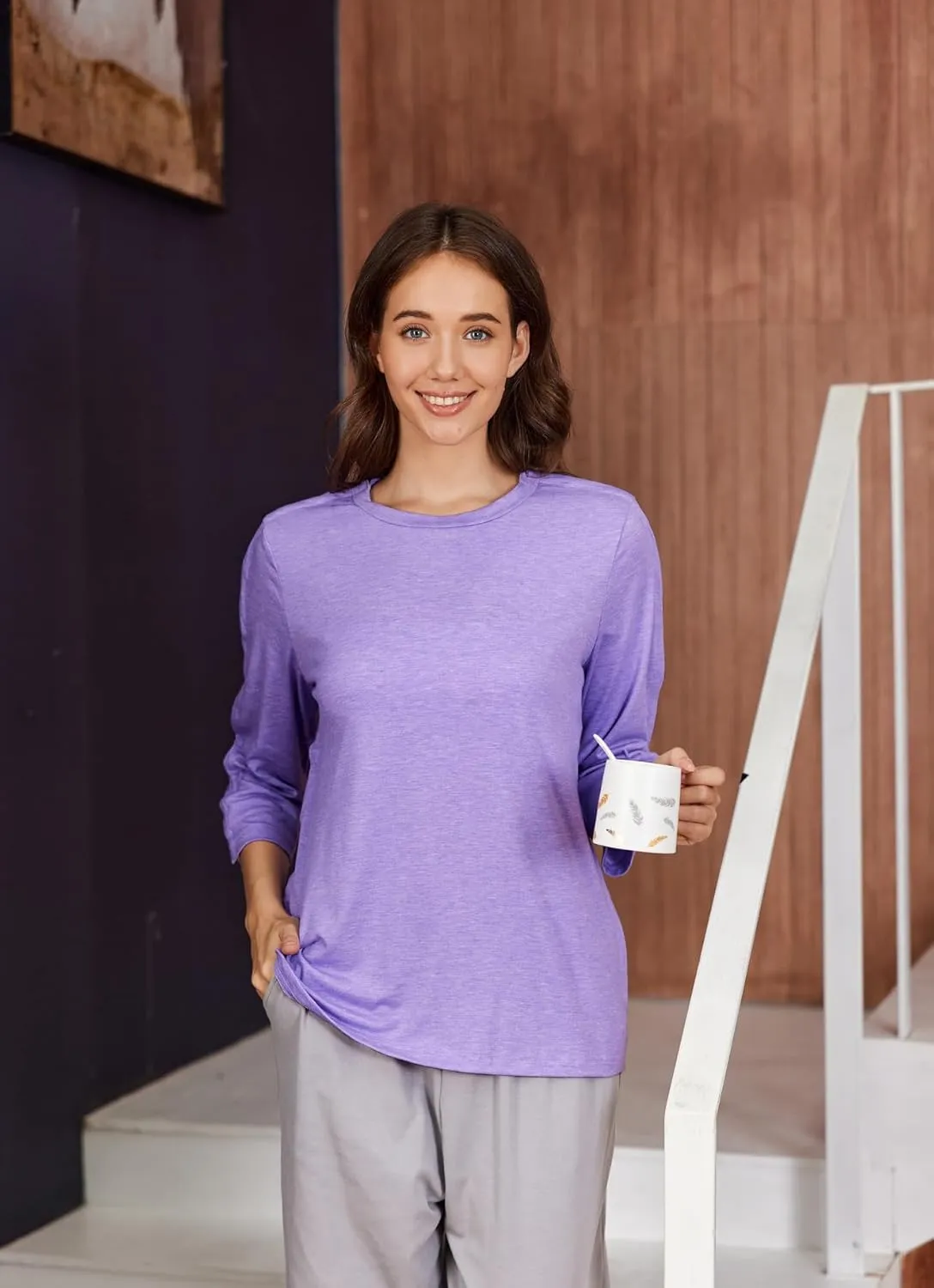 Deyeek Post Shoulder Surgery Shirts for Women Tear Away 3/4 Tops After Rotator Cuff Shirts Chemo Port Adaptive Clothing