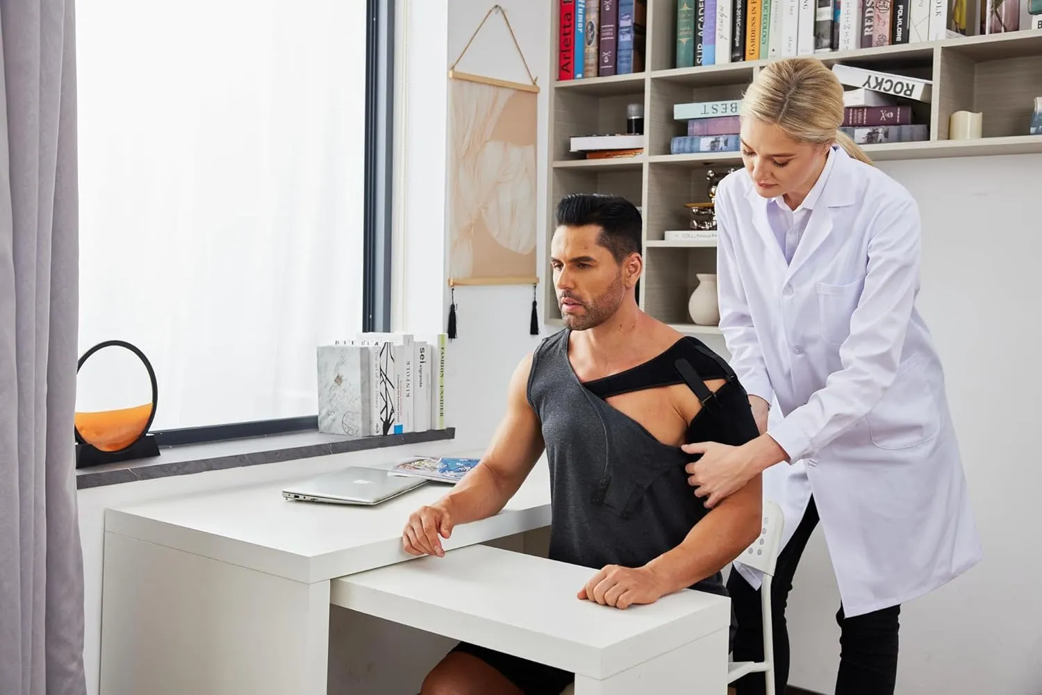 Deyeek Unisex Shoulder Snap-Access Tank Tops Post Surgery Shirts Tear Away Chemo Shirt Clothes After Rotator Cuff Surgery