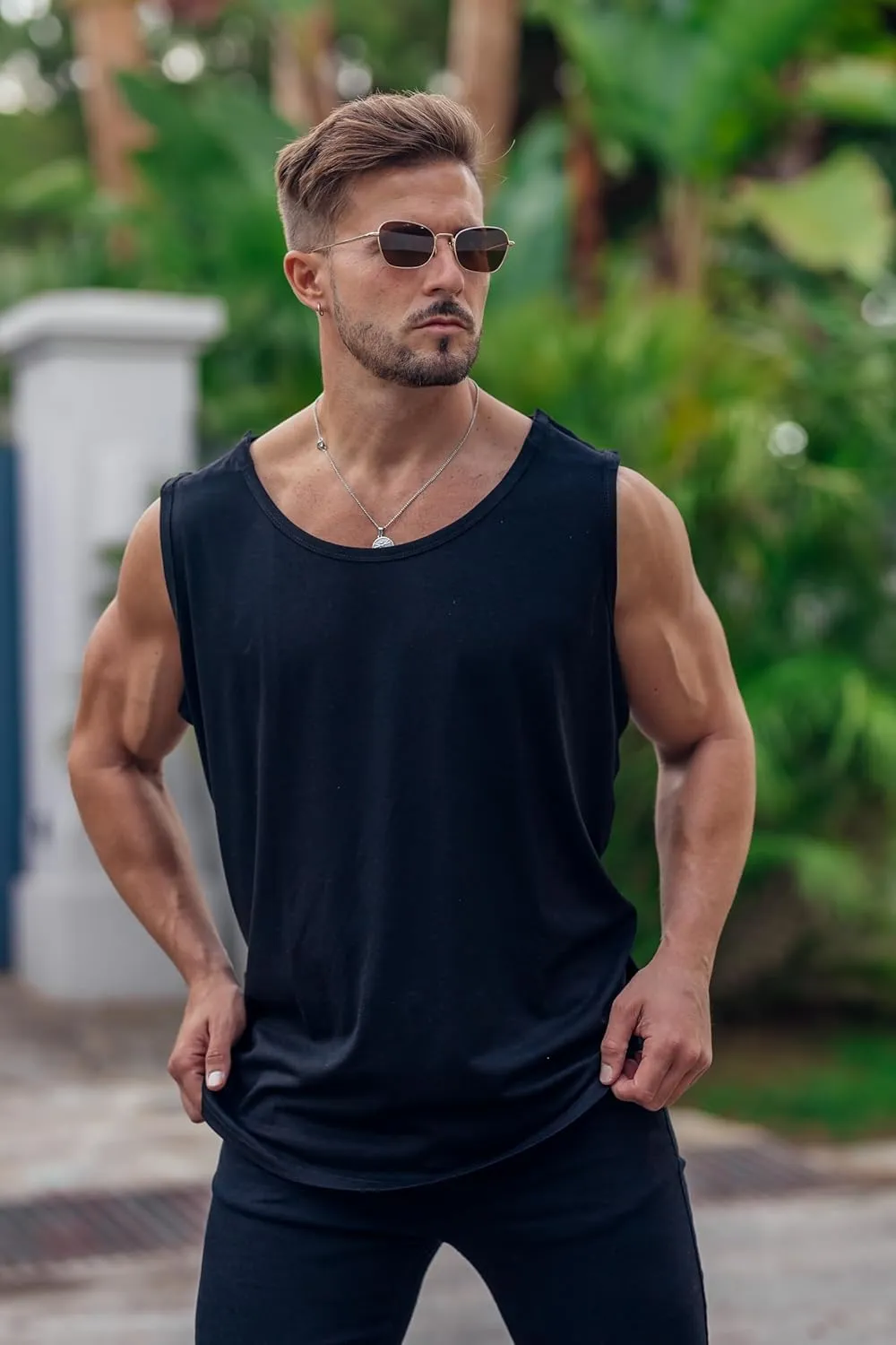 Deyeek Unisex Shoulder Snap-Access Tank Tops Post Surgery Shirts Tear Away Chemo Shirt Clothes After Rotator Cuff Surgery