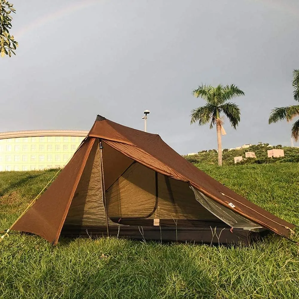 Double-Layer Camping Tent, Double-Door Rainproof Tent, Multifunctional Ventilated Camping Tent, 3 Seconds to Quickly Unfold, for 3-4 People Camping