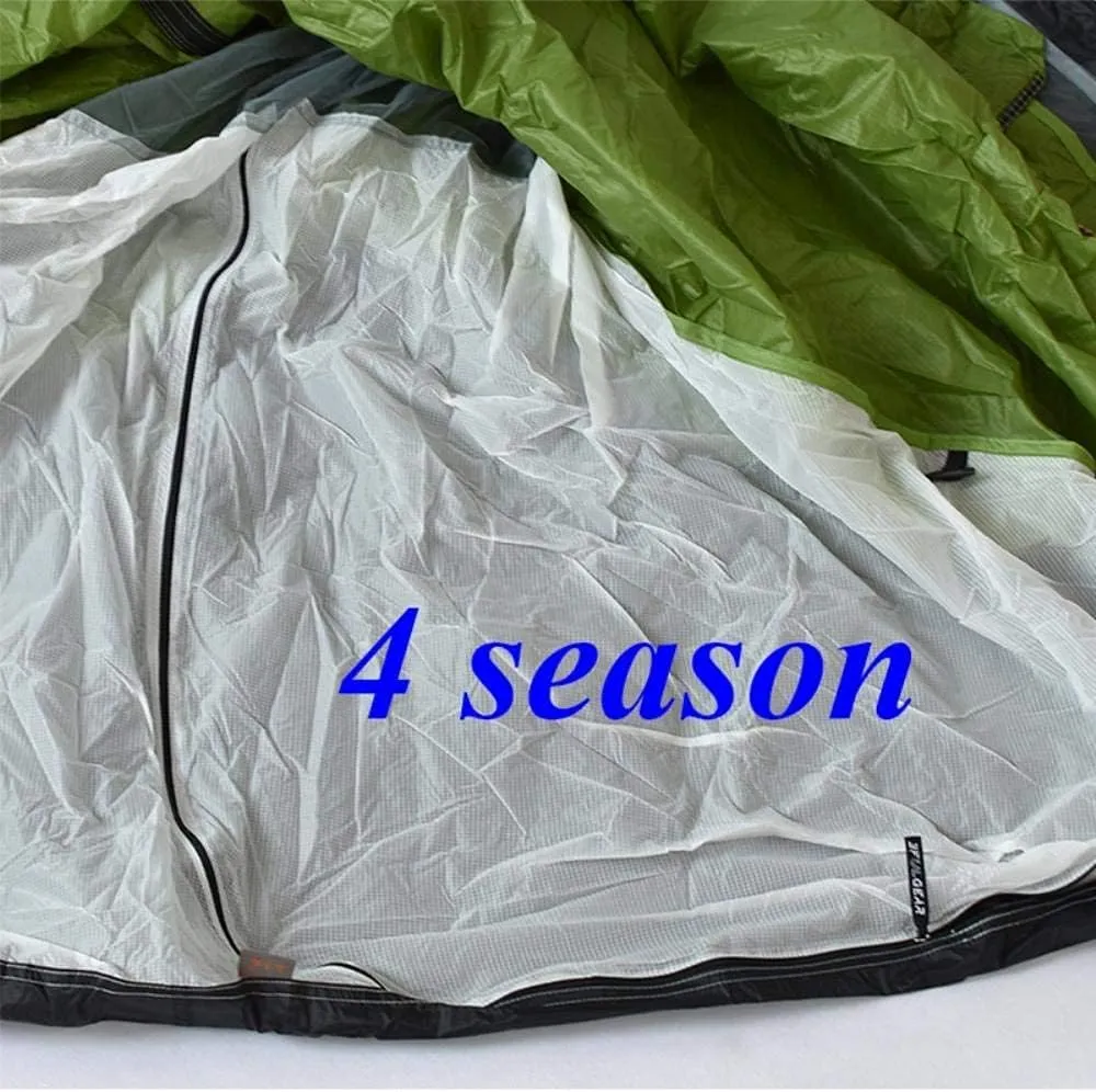 Double-Layer Camping Tent, Double-Door Rainproof Tent, Multifunctional Ventilated Camping Tent, 3 Seconds to Quickly Unfold, for 3-4 People Camping