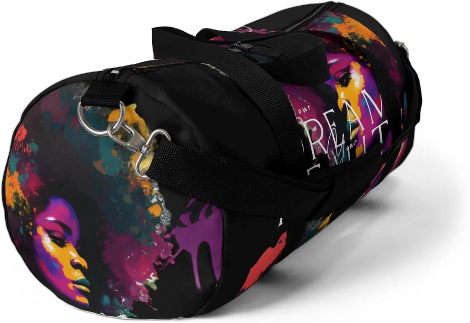 Dream Workout Duffel Bag, Waterproof Sports Backpack, Black, for Women and Men (Duffel 19-inch), 32063