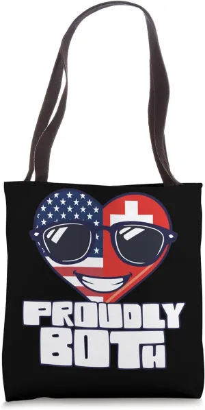 Dual Citizenship Proudly Both USA Switzerland Tote Bag