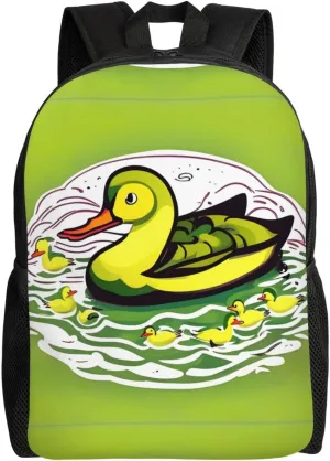Duck Flock Game Large Capacity Adjustable Shoulder Strap Laptop Bag, Men'S And Women'S Sports Travel Backpacks