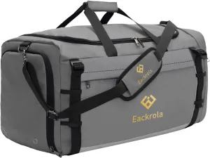 Eackrola Large Sports Gym Bag, Travel Duffel bag with Wet Pocket & Shoes Compartment for men women, 65L, Lightweight