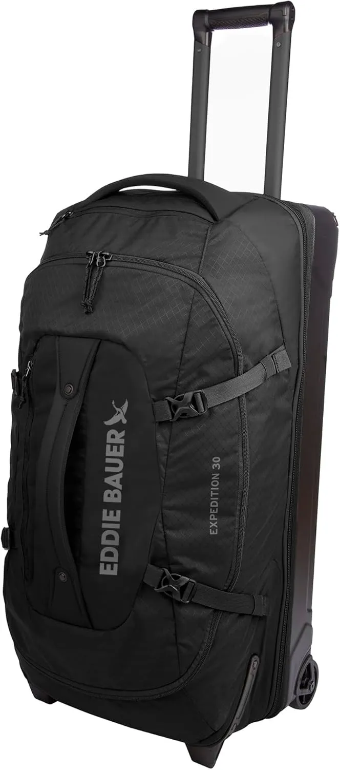 Eddie Bauer Expedition Duffel Bag 2.0-Made from Rugged Polycarbonate and Nylon, Black, 30L