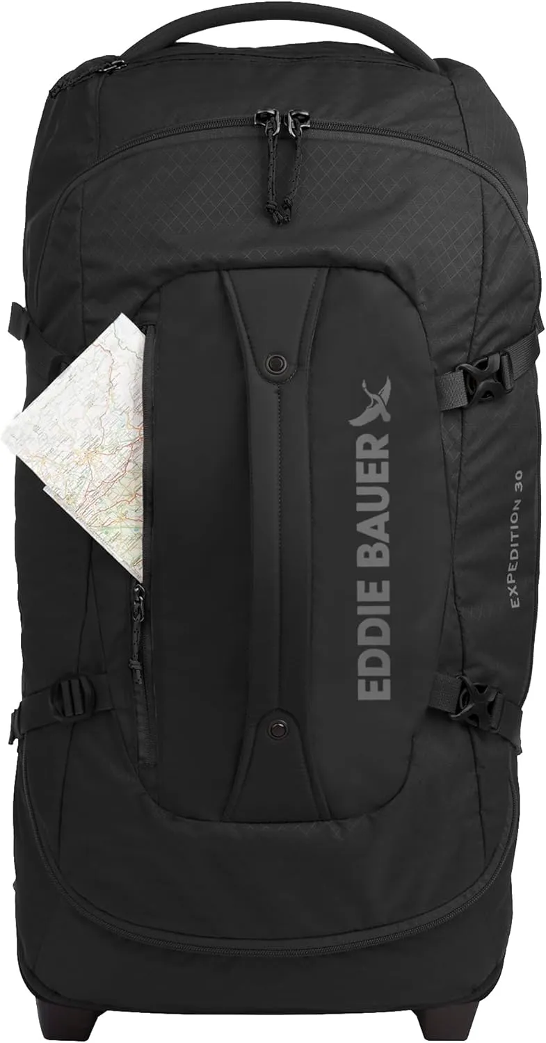 Eddie Bauer Expedition Duffel Bag 2.0-Made from Rugged Polycarbonate and Nylon, Black, 30L