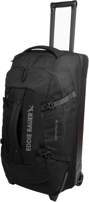 Eddie Bauer Expedition Duffel Bag 2.0-Made from Rugged Polycarbonate and Nylon, Black, 30L