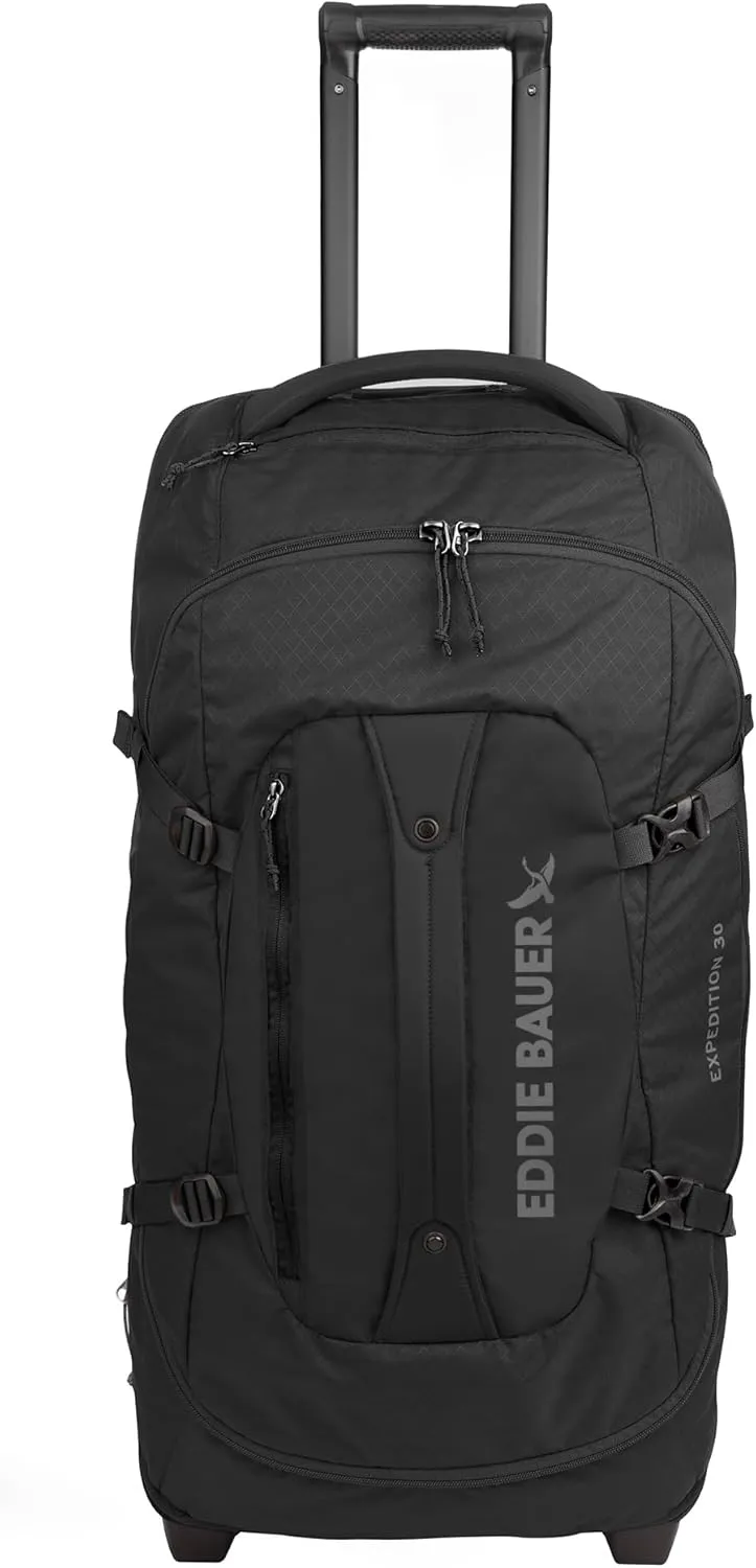 Eddie Bauer Expedition Duffel Bag 2.0-Made from Rugged Polycarbonate and Nylon, Black, 30L