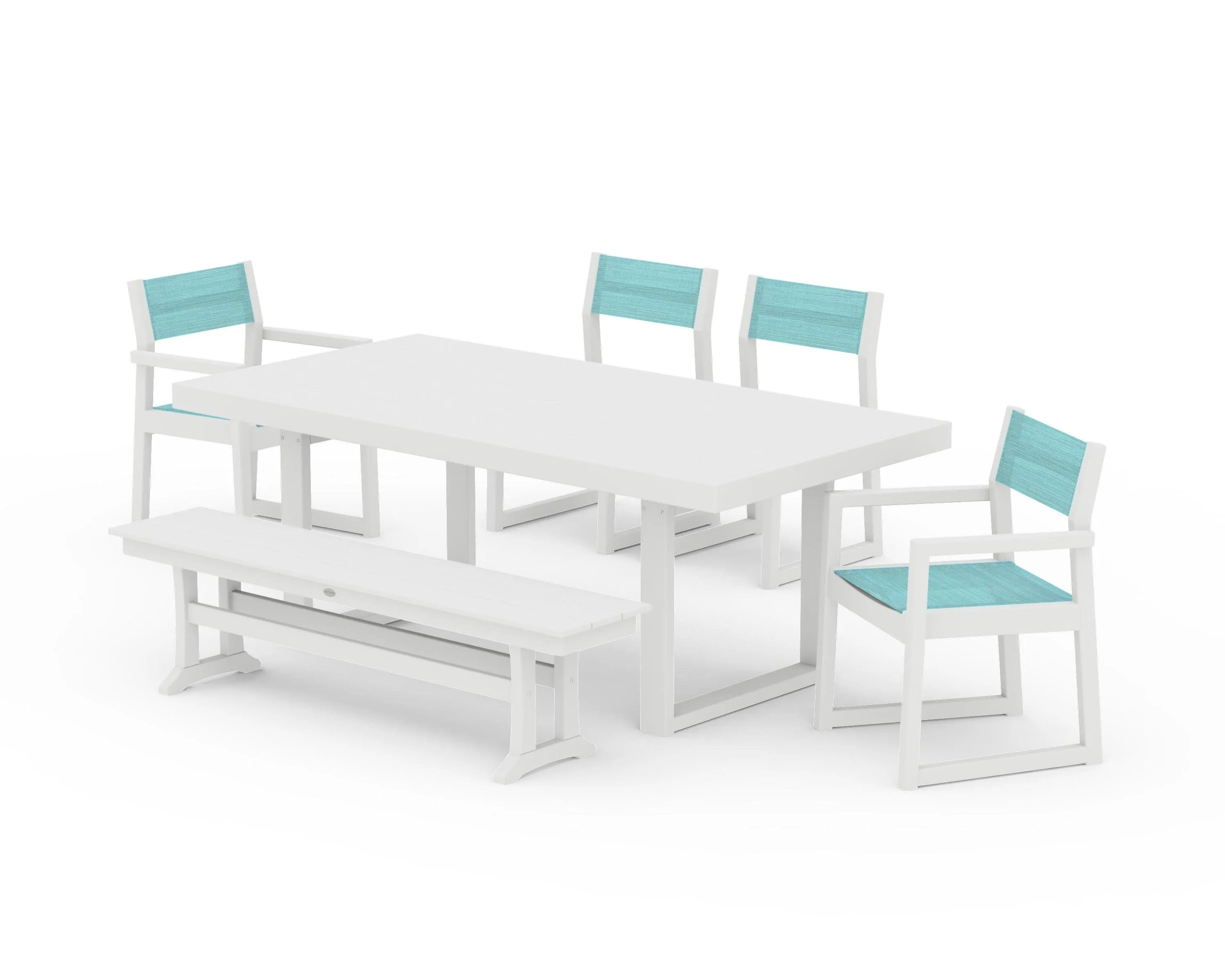 EDGE Sling 6-Piece Dining Set with Bench