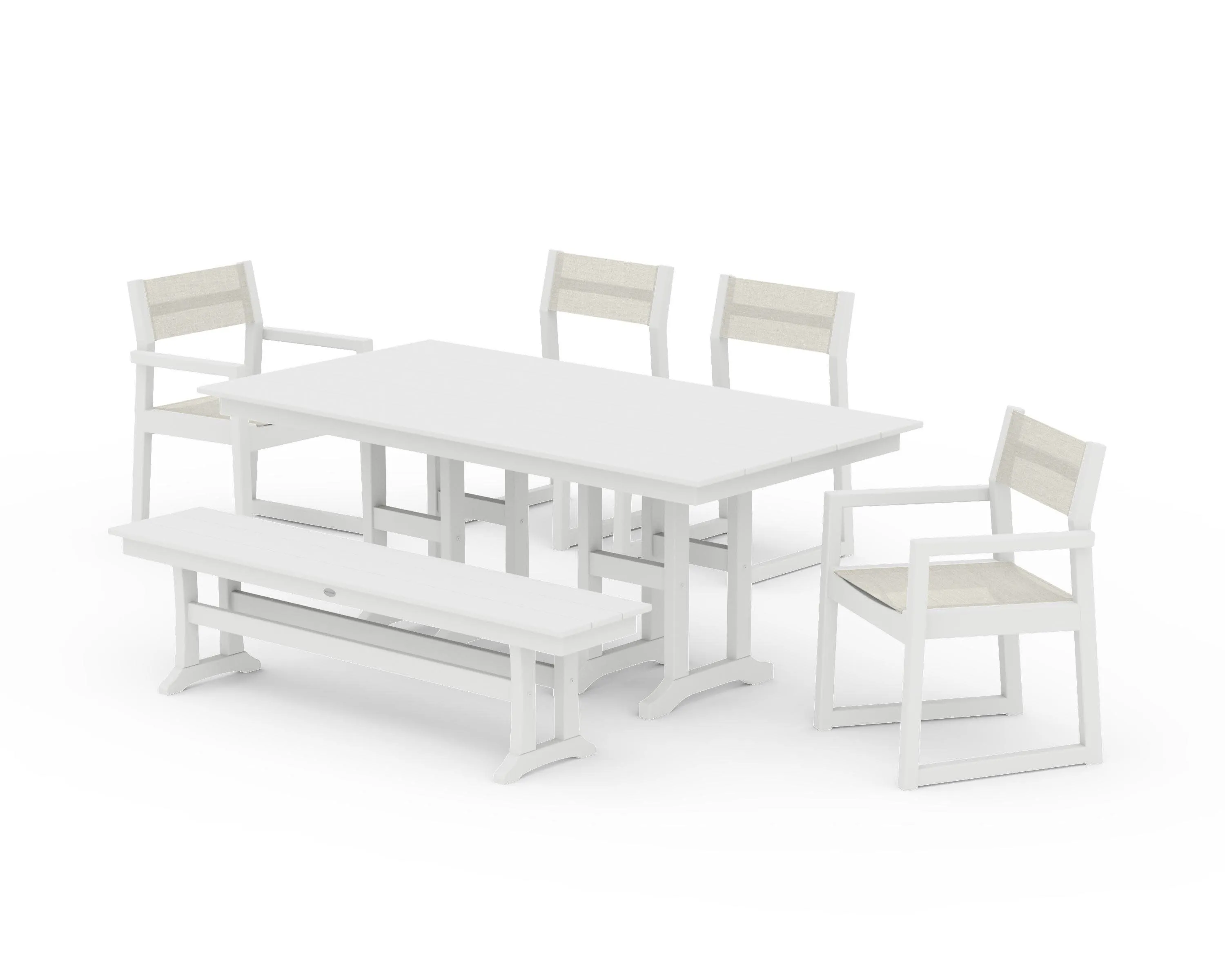 EDGE Sling 6-Piece Farmhouse Dining Set