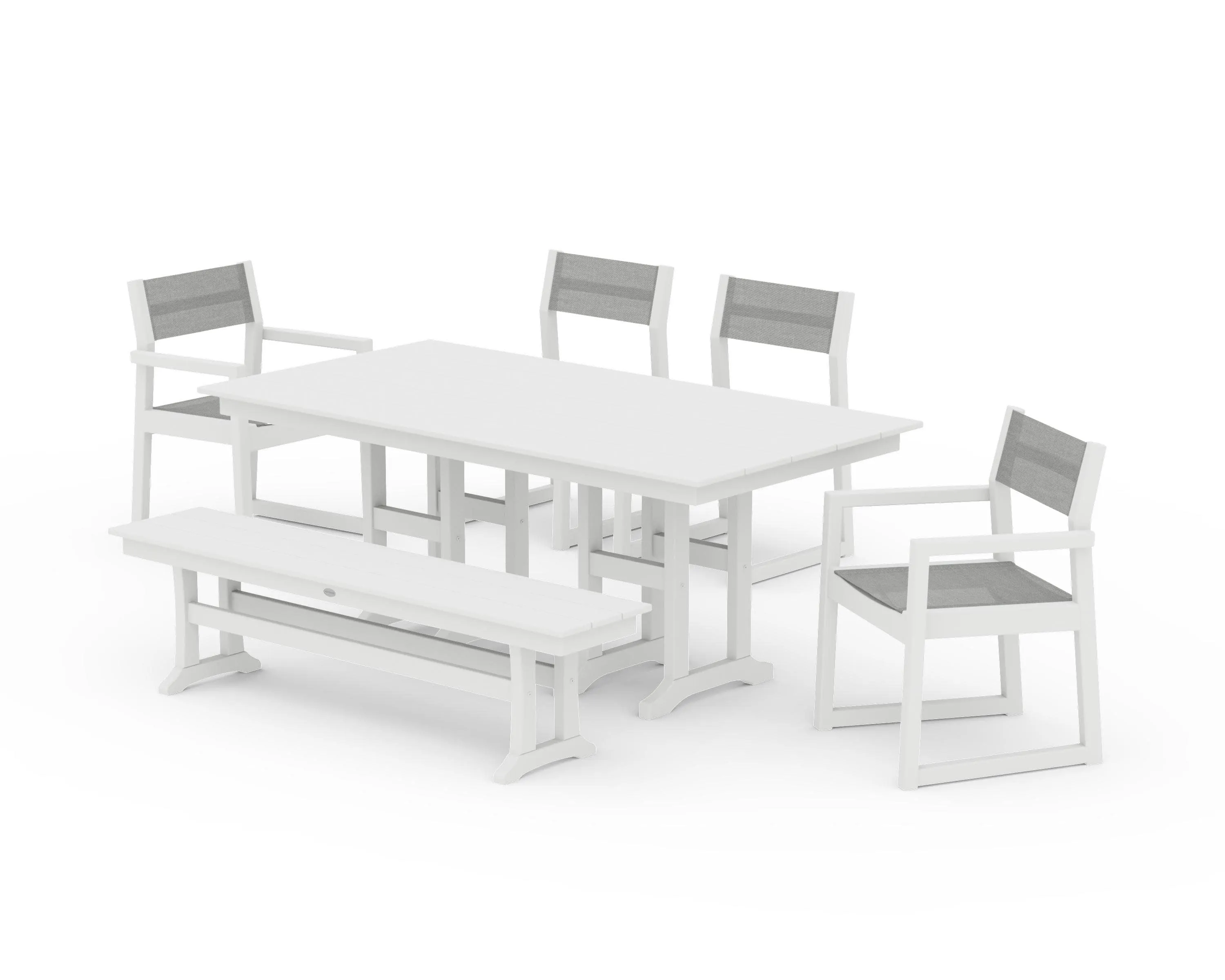 EDGE Sling 6-Piece Farmhouse Dining Set