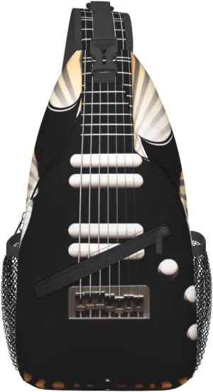 Electric guitar Cross Chest Bag Diagonally Men Women Crossbody Shoulder Bag Casual Fashion Travel Bag Sling Backpack