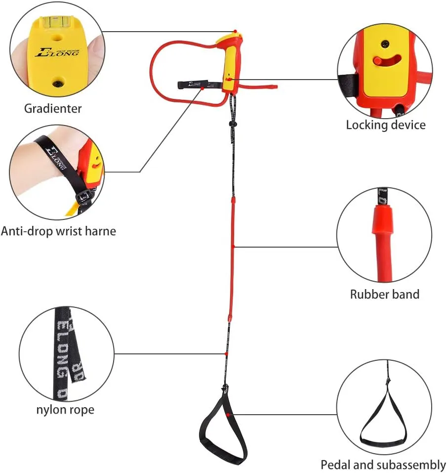 Elong Archery Bow Trainer Draw Training Aid Device Strength Stretch Band Exerciser for Recurve Bow Compound Shooting Kids Adults Beginner Experts