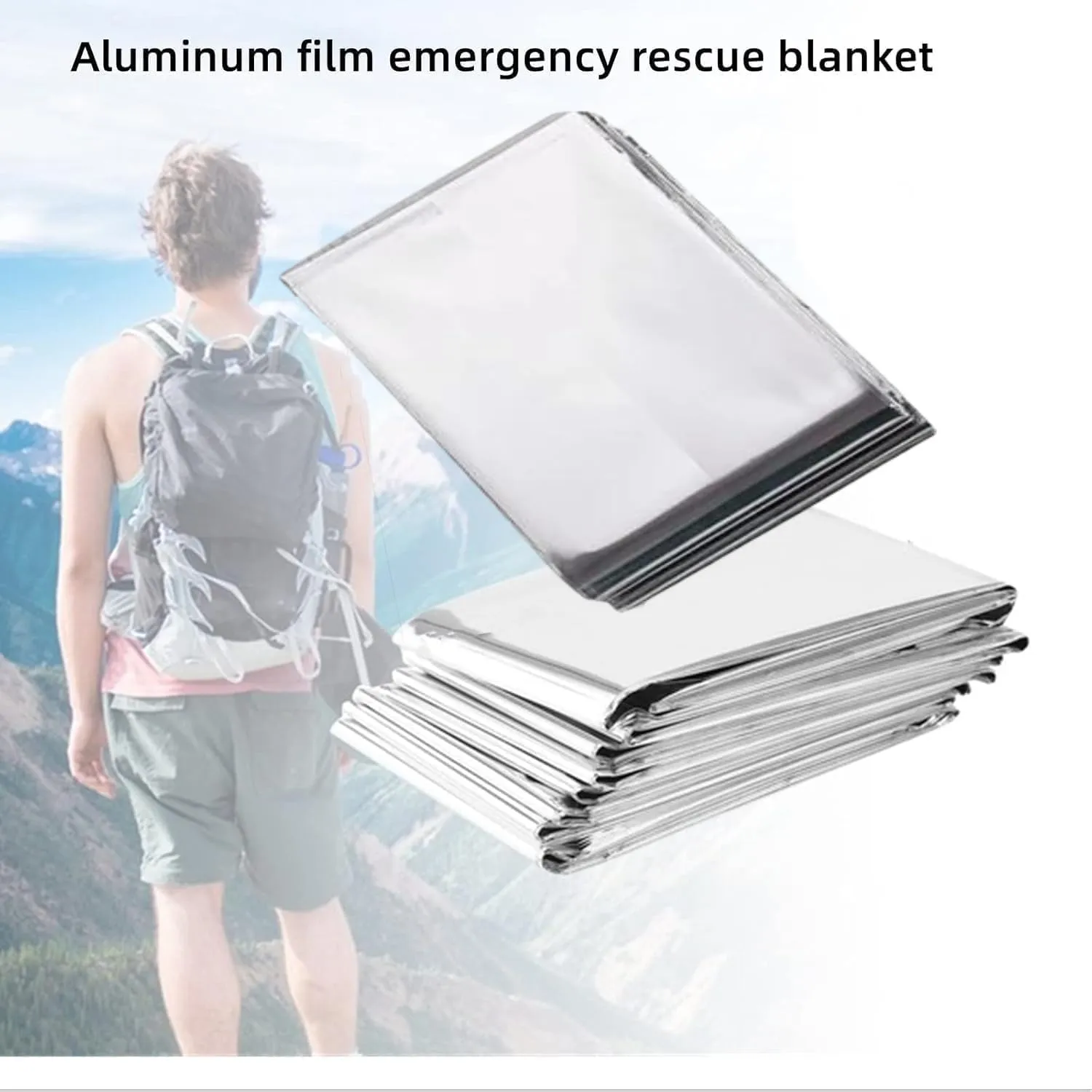 Emergency Mylar Thermal Blankets, Silver Gold Foil Survival Blanket Space Blanket Survival Kit for Outdoors, Camping, Hiking, Survival or First Aid (20 PCS Gold)