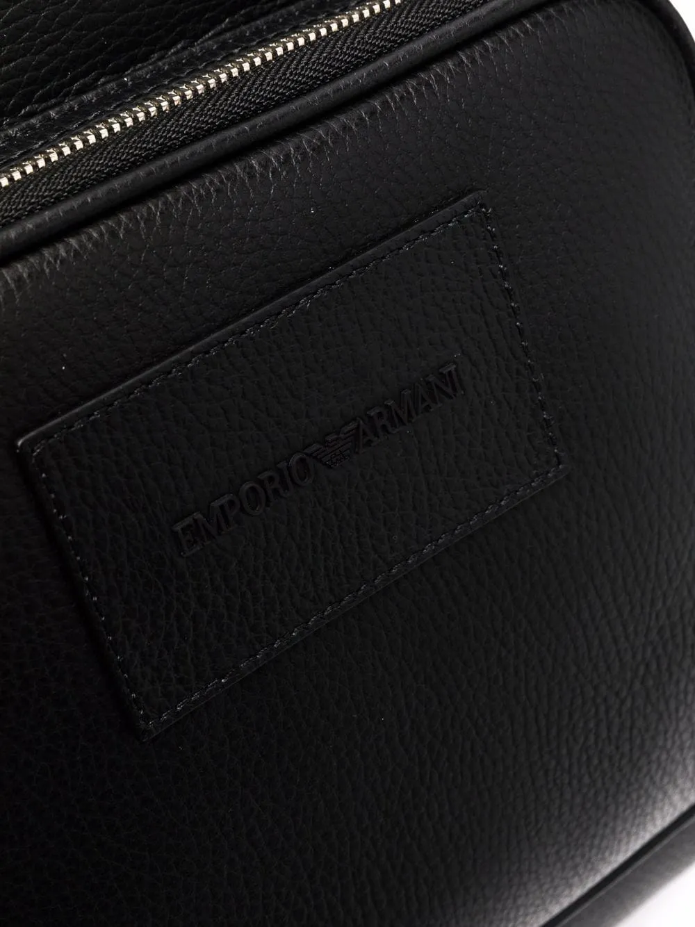 Emporio Armani Logo Leather Backpack