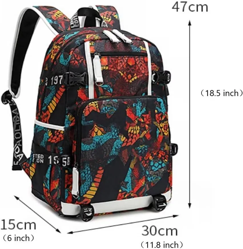 FANwenfeng Basketball Player 23 Luminous Backpack Travel Daypacks Fans Bag for Men Women (Style 6)