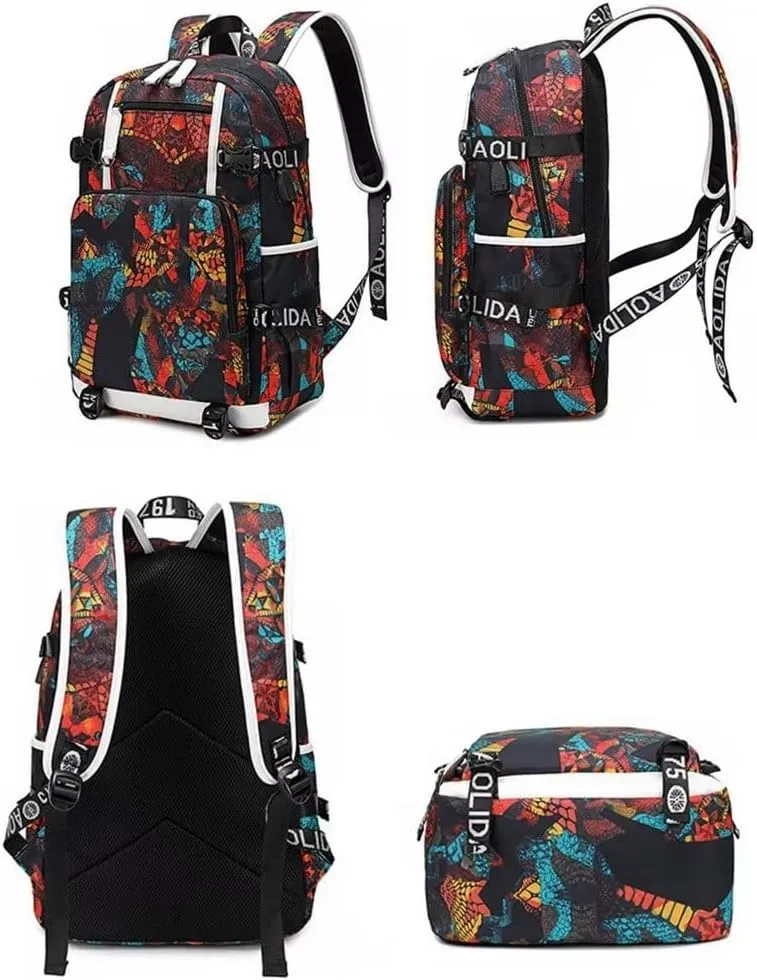 FANwenfeng Basketball Player 23 Luminous Backpack Travel Daypacks Fans Bag for Men Women (Style 6)