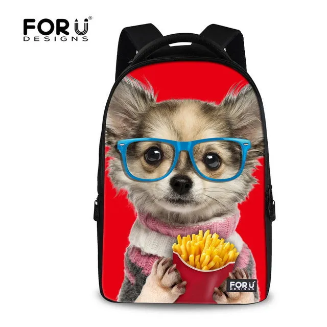 Fashion 3D Animal Dog Bagpack