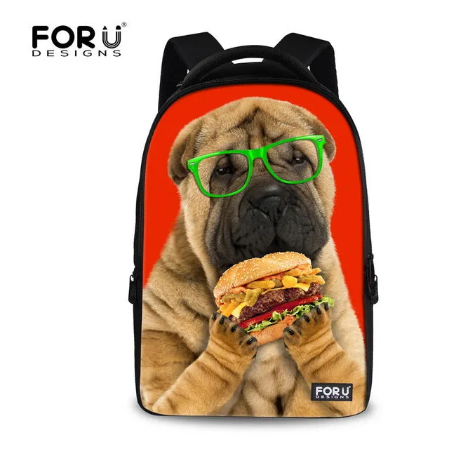 Fashion 3D Animal Dog Bagpack