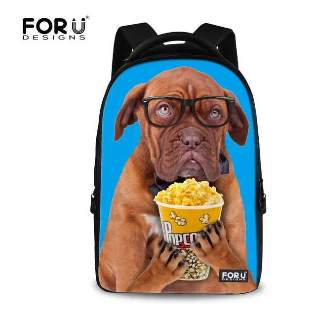 Fashion 3D Animal Dog Bagpack