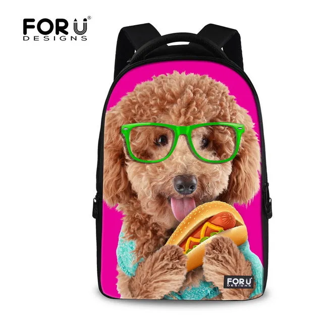 Fashion 3D Animal Dog Bagpack