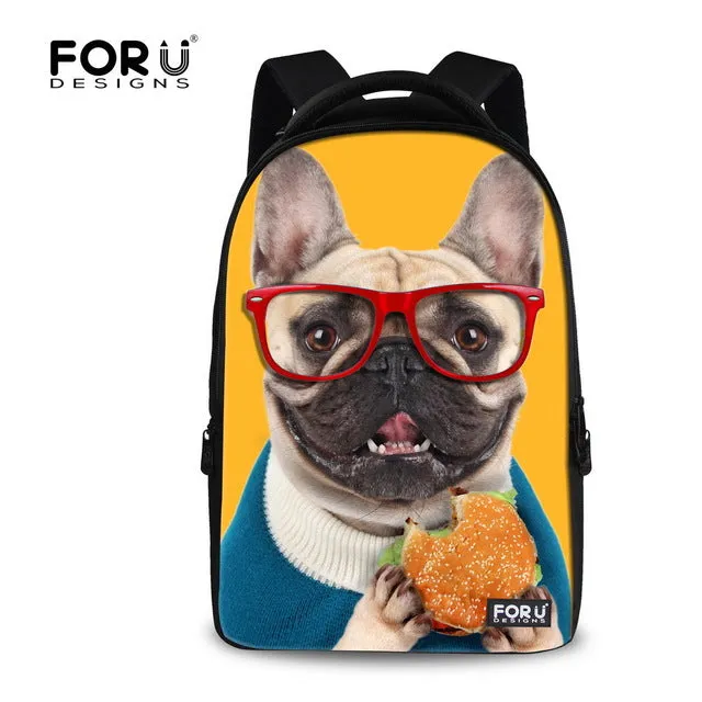 Fashion 3D Animal Dog Bagpack