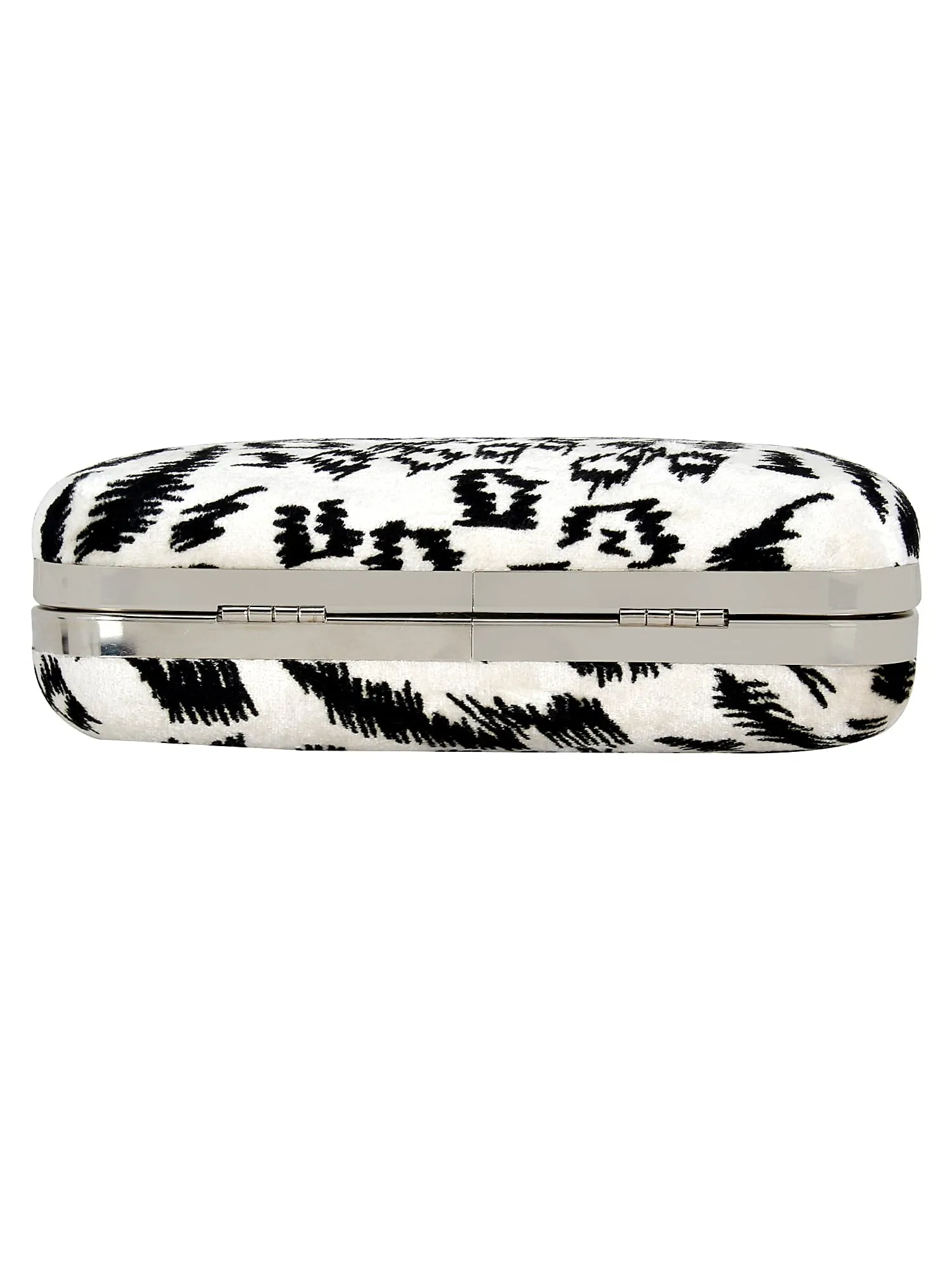 Feral Animal Print Velvet Fabric Clutch