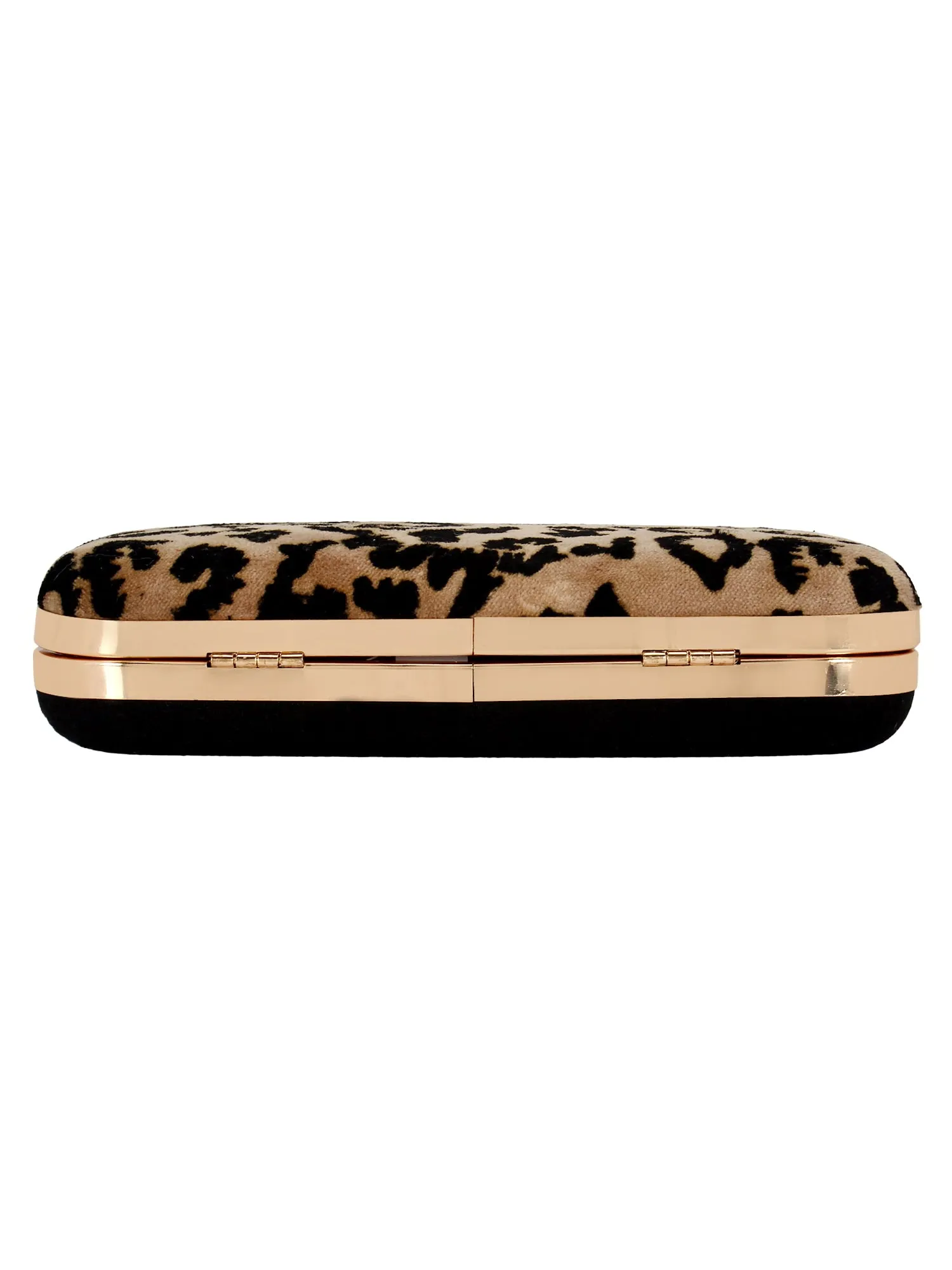 Feral Animal Print Velvet Fabric Clutch