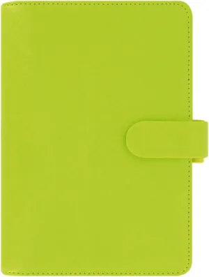 Filofax Saffiano Organizer, Personal Size, Pear - Cross-Grain, Leather-Look, Six Rings, Week-to-View Calendar Diary, Multilingual, 2025 (C022531-25)