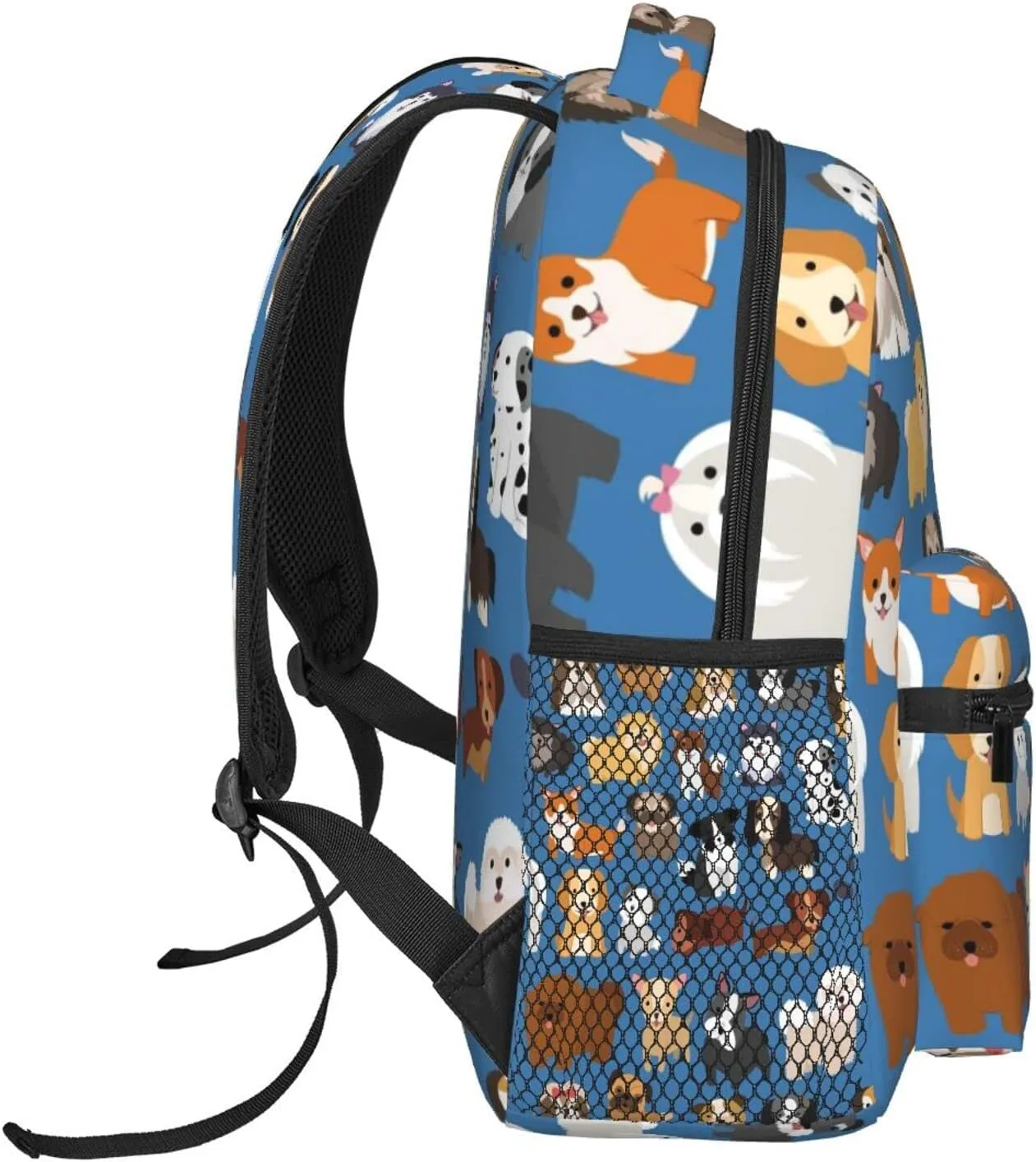 Fiokroo Cute Puppy Dogs Animal Backpack School Bag For Students Teens Men Women Laptop Backpacks Travel Daypack Bag With Multiple Pockets