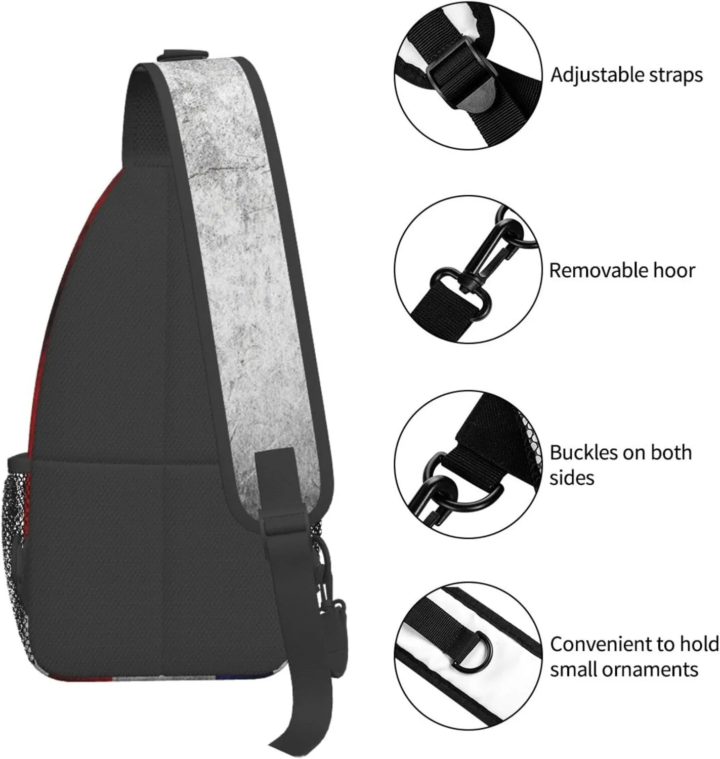 Flag Of Netherlands (Dutch) Rustic Small Crossbody Backpack Sling Bag For Men Women Mini One Shoulder Chest Bags Gym Sport Travel Hiking Daypack