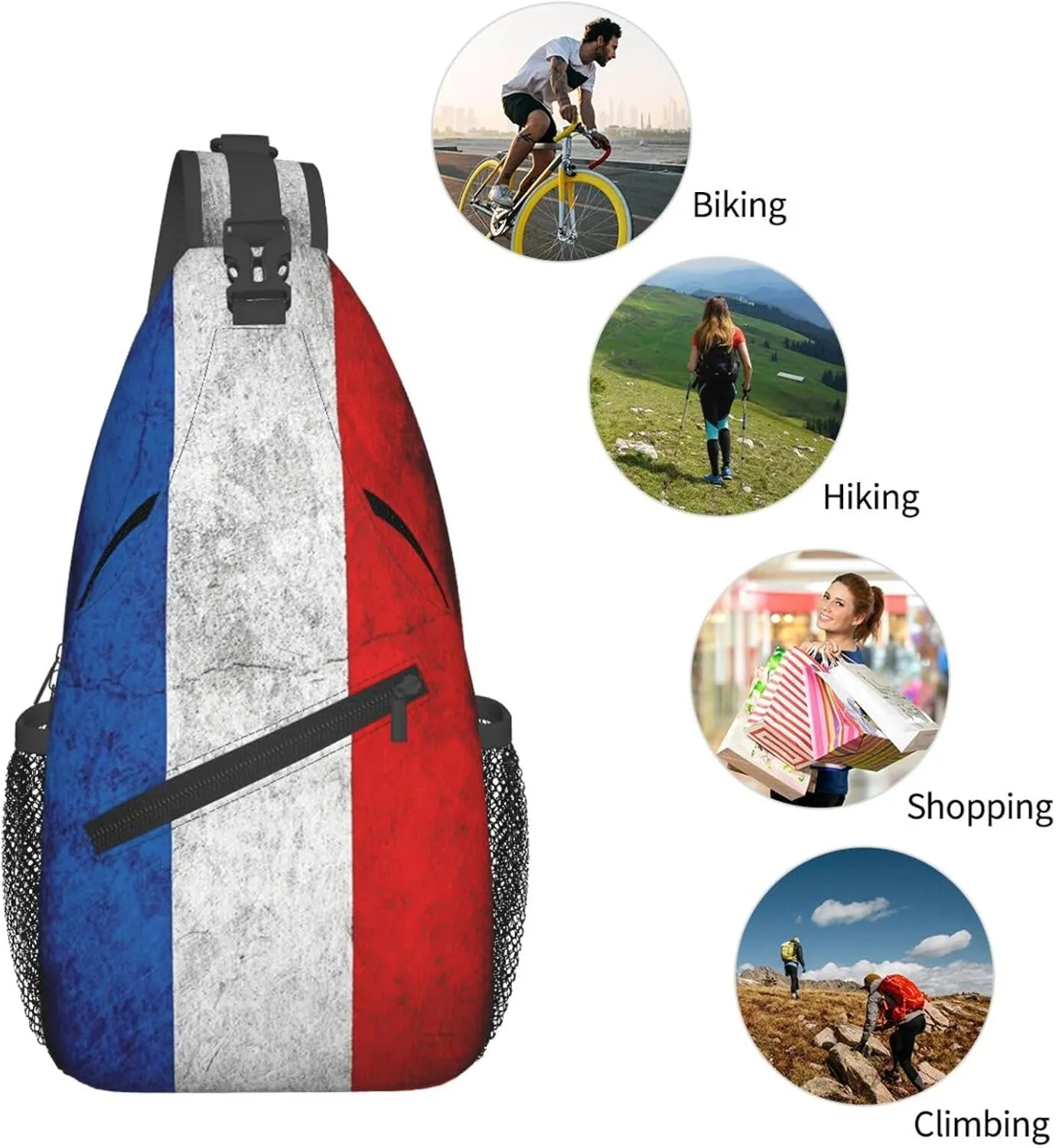 Flag Of Netherlands (Dutch) Rustic Small Crossbody Backpack Sling Bag For Men Women Mini One Shoulder Chest Bags Gym Sport Travel Hiking Daypack