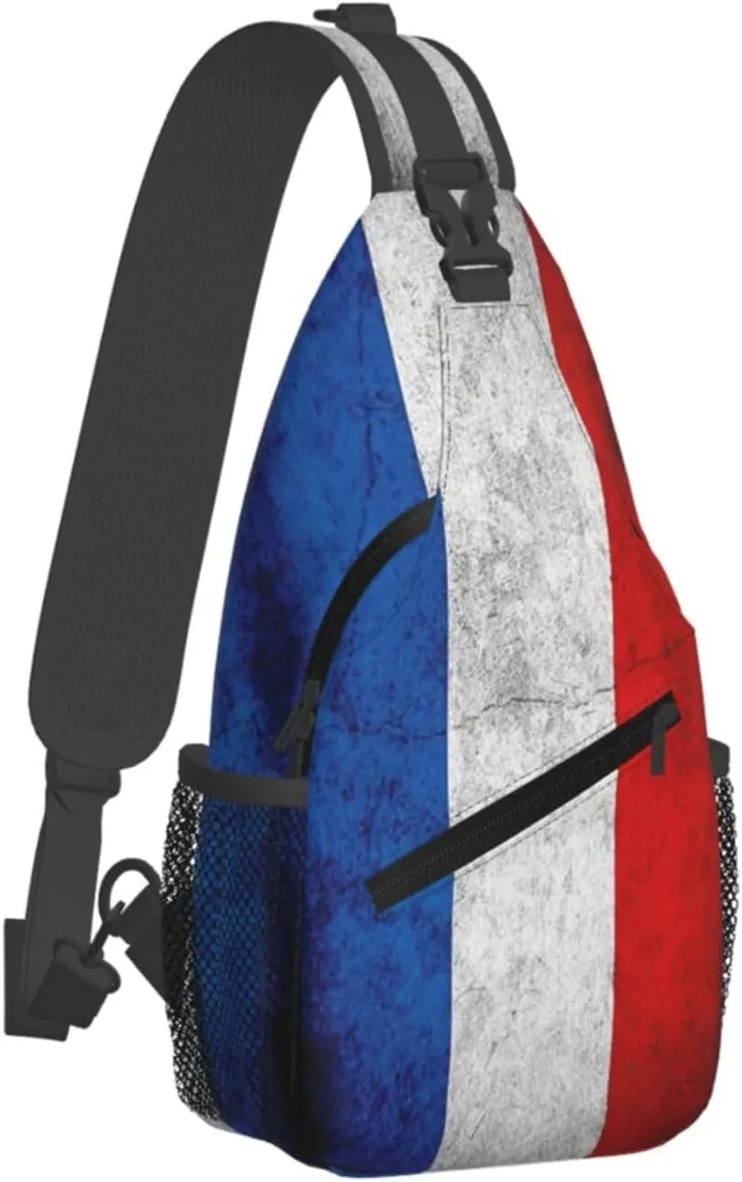 Flag Of Netherlands (Dutch) Rustic Small Crossbody Backpack Sling Bag For Men Women Mini One Shoulder Chest Bags Gym Sport Travel Hiking Daypack
