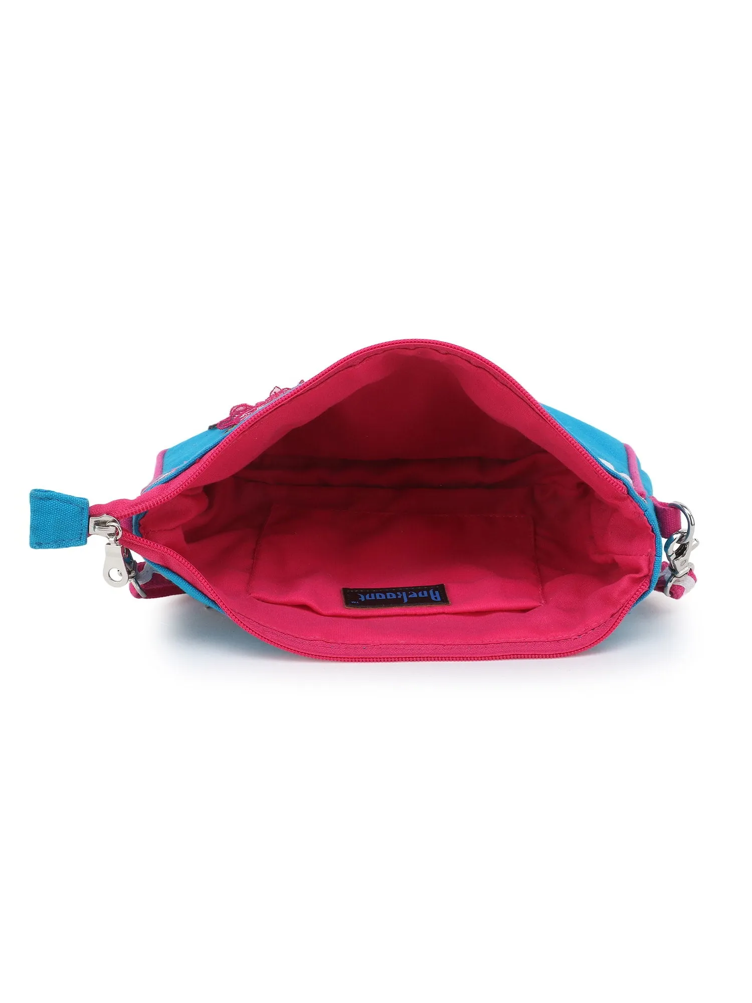 Floral Patch Canvas Sling Bag